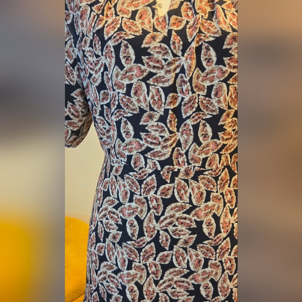 Thml Black And Brown Leaf Pattern Mini Dress, Siz… - image 6